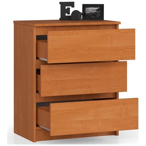 Cassettiera K60, 3 cassetti, 60x40x77 cm, Colore Ontano - Foto 2