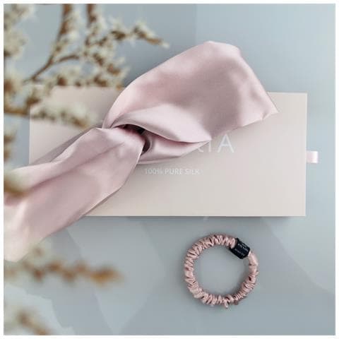Soyeux & Doux Set Fascia E Scrunchie S In Seta - Foto 4