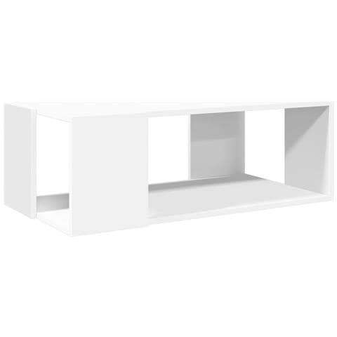 Tavolino Da Salotto Bianco 89,5x48x30 Cm In Legno Multistrato - Foto 2