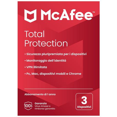 Total Protection 3 Dispositivi 1 Anno | Antivirus, Vpn, Gestore Password, Internet Security Pc /mac /ios /android | Codice Di Attivazione Via E-mail - Foto 1