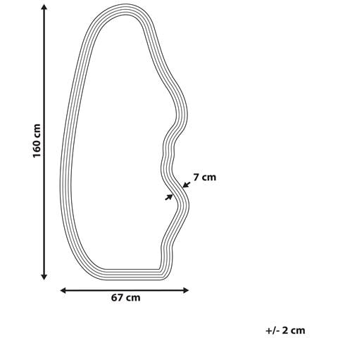 Specchio Rocles 72 Cm 160 Cm Verde Scuro - Foto 5