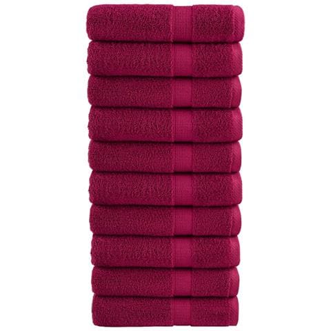 Asciugamani Doccia SOLUND 10 pz Bordeaux 70x140 cm 600gsm - Foto 1