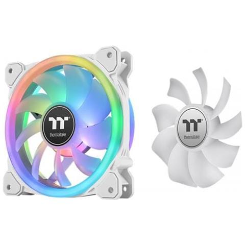 Swafan 12 Rgb Radiator Fan Tt Premium Edition White Case Per Computer Raffreddatore D'aria 12 Cm Bianco - Foto 1
