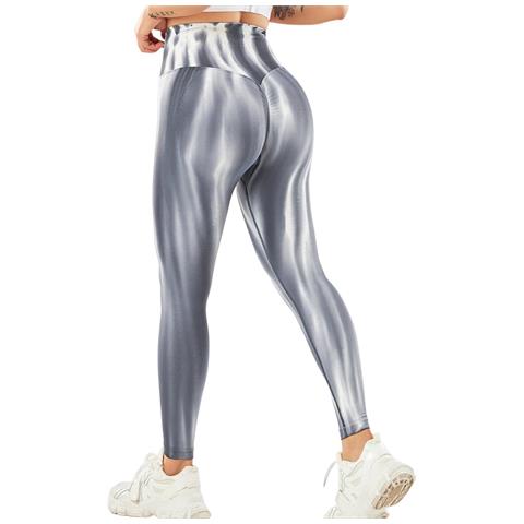 Leggings Sportivi A Vita Alta, Senza Cuciture, Grigio, Taglia M - Foto 1