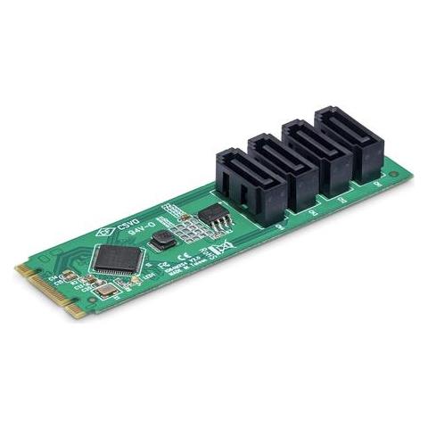Scheda Adattatore Da M. 2 A Sata A 4 Porte Scheda Di Espansione Da M. 2 Pcie 3.0 A Sata Hdd /ssd Chipset Asm10 - Foto 1