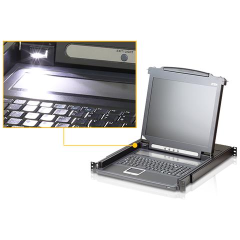 CL1000M-ATA-AG switch per keyboard-video-mouse (kvm) Montaggio rack Nero - Foto 3