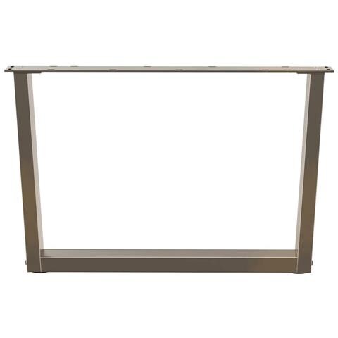 Gambe Per Tavolo Pranzo A V 2pz Naturale 70x(42-43,3)cm Acciaio - Foto 3