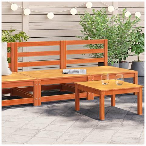 Lusso Casadino - Divani Senza Braccioli Giardino 2pz Marrone Cera 70x70x67 Pino - Foto 8