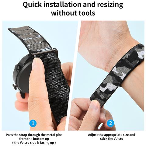 Cinturino Per Orologio In Nylon Per Garmin Fenix 7x / 7/6/5 Multicolor 22 Mm - Foto 5