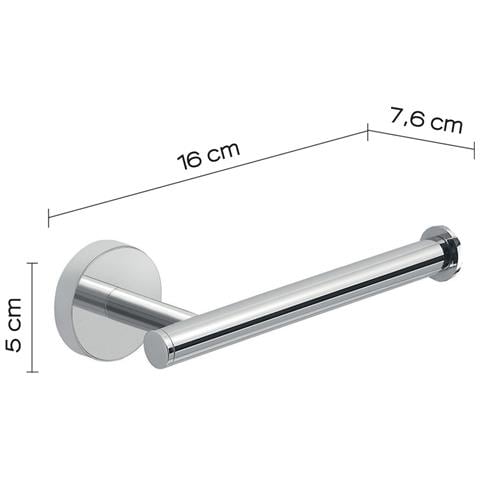 Portarotolo Da Muro In Acciaio Inox E Cromall 2324 Serie Eros Cromato - Foto 2