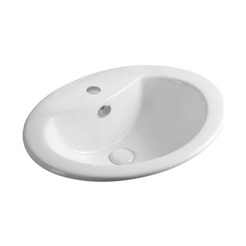 Lavabo Soprapiano 56x46 Cm Modello Ls66 - Bianco - Foto 1