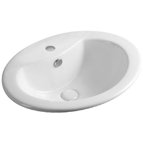 Lavabo Soprapiano 56x46 Cm Modello Ls66 - Bianco - Foto 2
