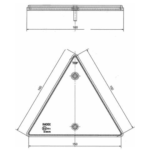 Catarifrangente Triangolare Rosso Con Viti M6x16mm Confezione Da 10 Pezzi - Foto 2