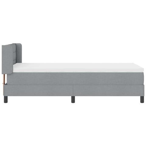 Letto box spring con materasso Grigio chiaro 90 x 190 cm - Foto 9