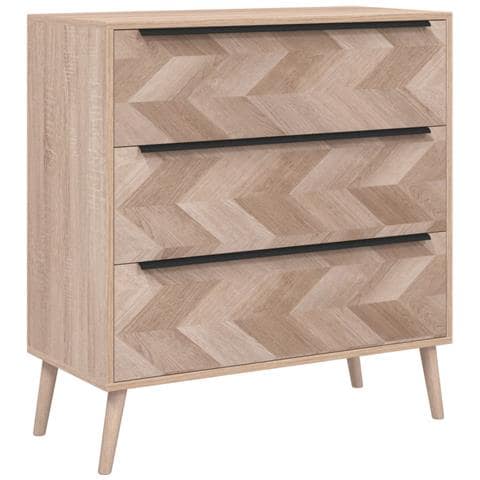 Cassettiera Lusk 03A Rovere Sonoma 80x38,5x87 cm - Foto 1