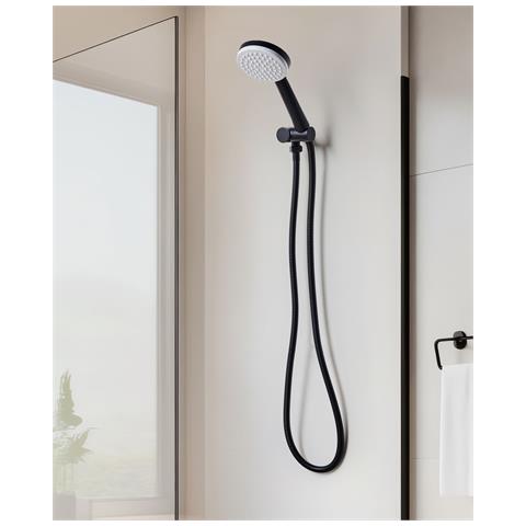 Kit Doccia Con Soffione E Flessibile Aypate Nero - Foto 1