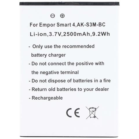 Batteria Di Ricambio Per Emporia Smart 4 Li-ion 3,7v 2500mah 9,2 Wh - Foto 1