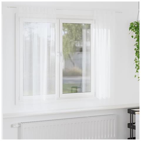 Tende con tende 2 pcs Bianco 140x175cm Poliestere - Foto 2