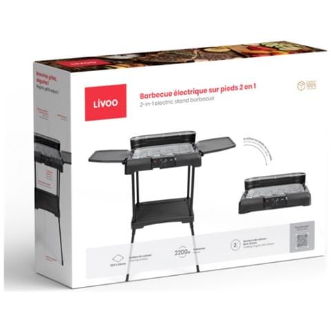 Barbecue Elettrico Nero Da 2200 W Su Gambe - Dom507 - Foto 4