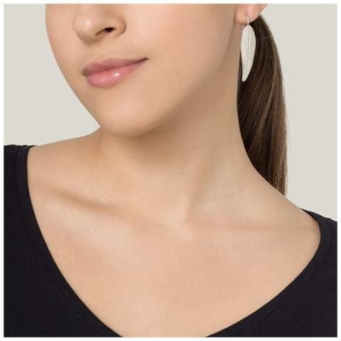 Orecchino A Gancio In Foglia D'argento - Foto 2