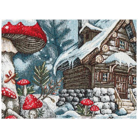 Federa Cuscino Arredo Casa Fodera Tessuto Cinigliato Fantasie Natalizie Made Italy 40x60 Elfo Fungo - Foto 2