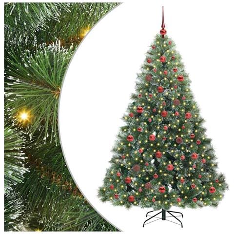 Albero di Natale artificiale con 300 LED Verde 180 cm PE e PVC - Foto 1