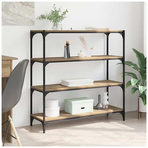 Armadio per Libri Rovere artigianale 100 x 33 x 100 cm - Foto 2