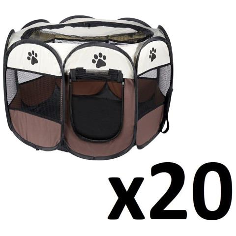 RETE PER CANI /GATTI Pieghevole in Tessuto Marrone Design Resistente x20 - Foto 1