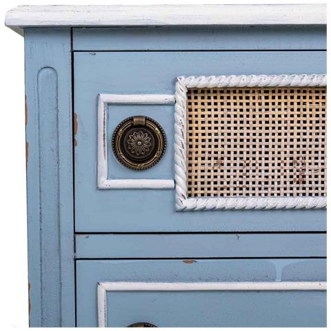 Comodino In Legno Blu 50x36x56,5 - Foto 8