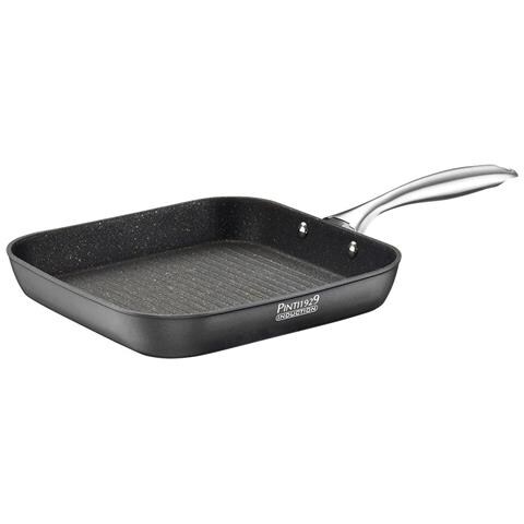 Bistecchiera Grill 26x26 cm ST1 - Rivestimento Antiaderente a 3 Strati Senza PFOA - Manico Ergonomico in Acciaio Inox - Compatibile con Tutti i Piani Cottura, Incluso Induzione - Made in Italy - Perfetta per Grigliare Carne e Verdure - Foto 1
