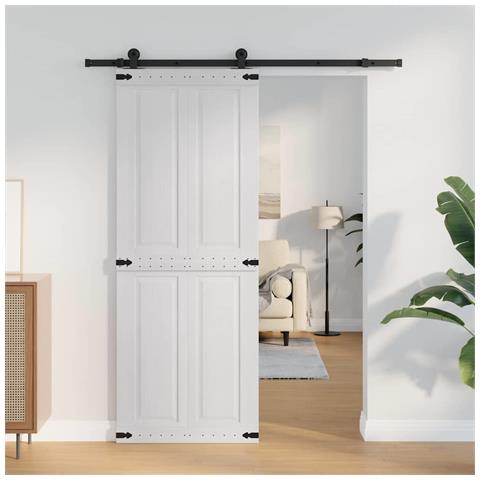 Porta Corona Bianco 80 x 210 cm Legno multistrato - Foto 2