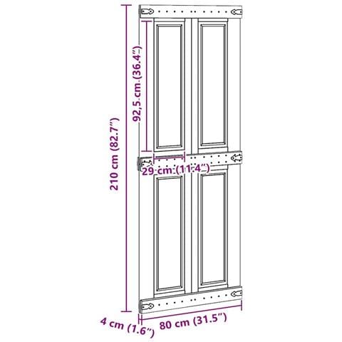 Porta Corona Bianco 80 x 210 cm Legno multistrato - Foto 9