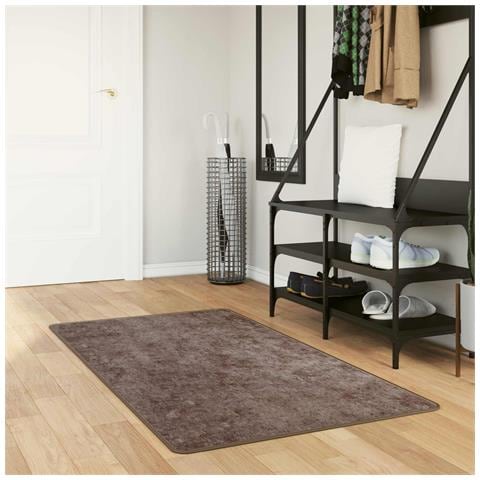 Runner Tappeto MARSA Grigio 150 x 100 cm Poliestere e PVC - Foto 2