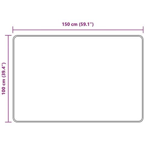 Runner Tappeto MARSA Grigio 150 x 100 cm Poliestere e PVC - Foto 7