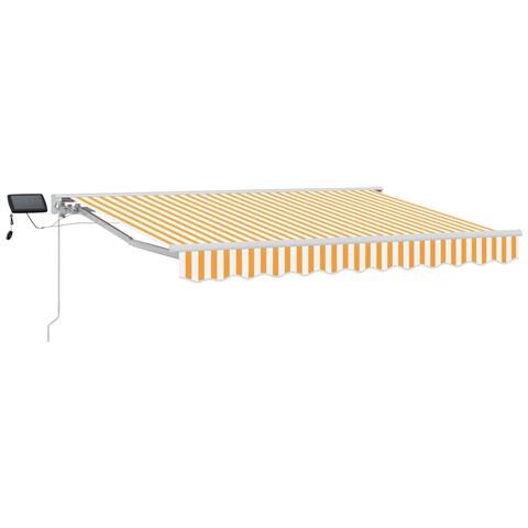 Cornice per Tenda Manuale con LED Giallo e Bianco 3,5 x 2 m - Foto 1
