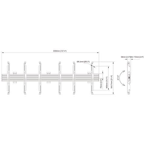 0648 Supporto TV a parete 165,1 cm (65") Nero - Foto 6