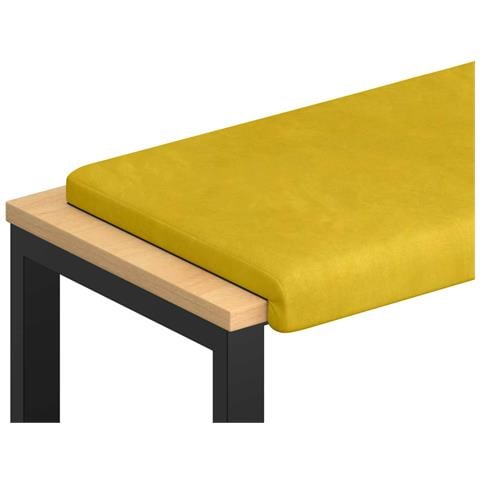 Cuscino per panchina Velluto Giallo Profondità 35 cm - Foto 1