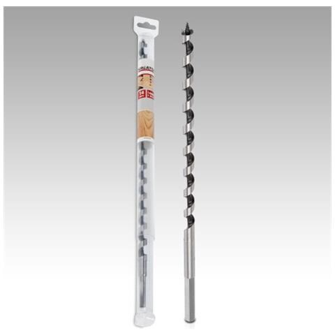 Punta Per Legno 14x230mm Attacco Trapano Tondo Edilizia Parquet Casa Krt010704 - Foto 2