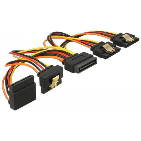 60147 cavo SATA 0,15 m SATA a 15 pin 4 x SATA 15 pin Nero, Arancione, Rosso, Giallo - Foto 1