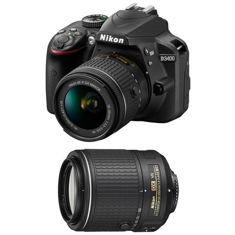 D3400 + 18-55Mm Vr + 55-200Mm Vr Ii Ha - Foto 1