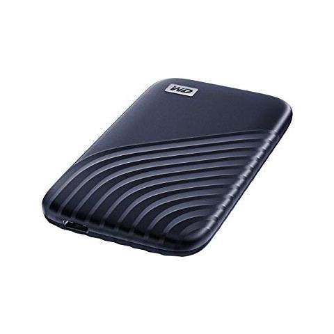 WD 500GB My Passport SSD portatile con tecnologia NVMe, USB-C, fino a 1.050 MB / s in lettura, fino a 1000MB / s in scrittura, Blu - Foto 2