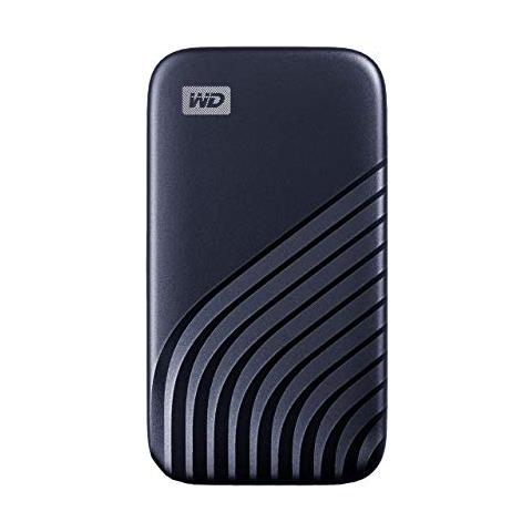 WD 500GB My Passport SSD portatile con tecnologia NVMe, USB-C, fino a 1.050 MB / s in lettura, fino a 1000MB / s in scrittura, Blu - Foto 1