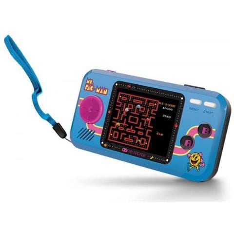 Ms. Pac-man Console Da Gioco Portatile Nero, Blu 6,98 Cm [2.75] (ms. Pac Man Retro Player [3 Games In 1])  - Foto 1