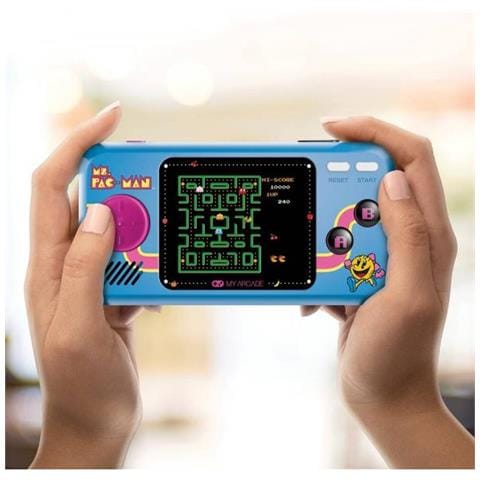 Ms. Pac-man Console Da Gioco Portatile Nero, Blu 6,98 Cm [2.75] (ms. Pac Man Retro Player [3 Games In 1])  - Foto 2