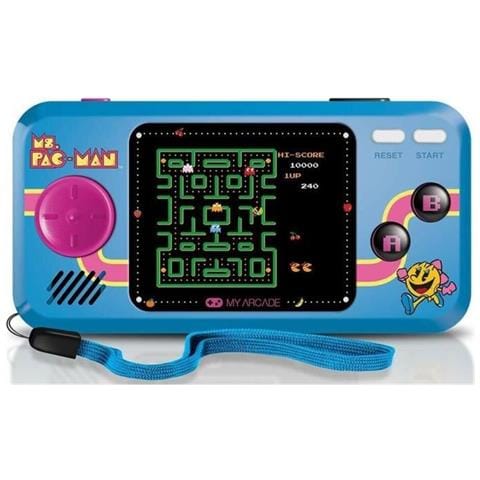 Ms. Pac-man Console Da Gioco Portatile Nero, Blu 6,98 Cm [2.75] (ms. Pac Man Retro Player [3 Games In 1])  - Foto 4