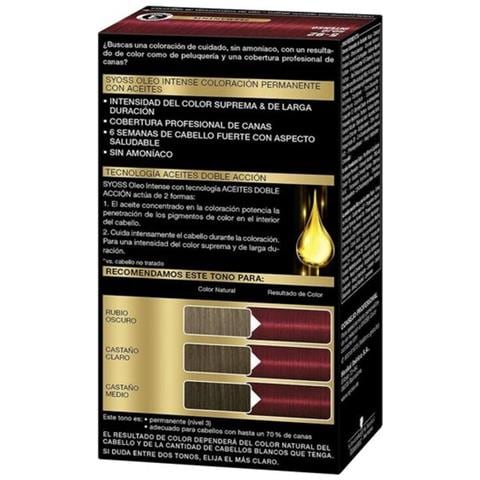 Tintura Permanente Olio Intense Syoss Nº 5,92 Rosso Intenso - Foto 1