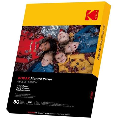 9891264 - 50 Fogli Di Carta Fotografica 180 G / m², Lucida, Formato A4 (21x29,7 Cm), Stampa A Getto D'inchiostro - Foto 1