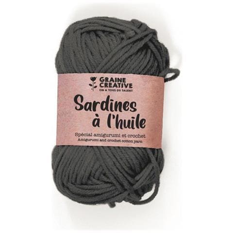 Filato Di Cotone Speciale Per Uncinetto E Amigurumi 55 M - Grigio Scuro - Foto 1