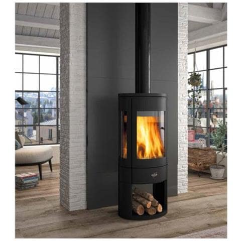 Stufa A Legna In Ghisa Nera Da 7kw - 411106noir - Foto 2