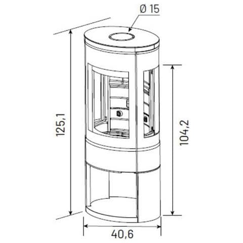 Stufa A Legna In Ghisa Nera Da 7kw - 411106noir - Foto 3